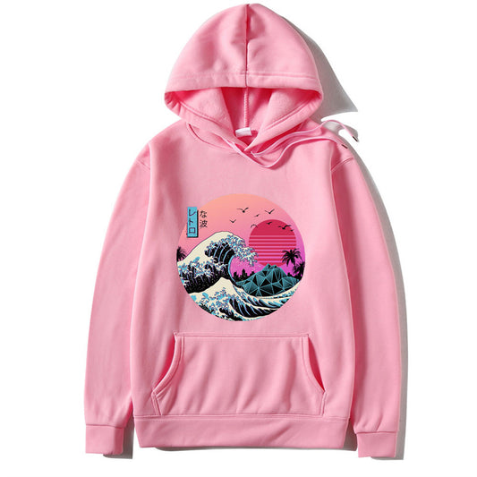 Japanese Anime Print Hoodies for Men and Women