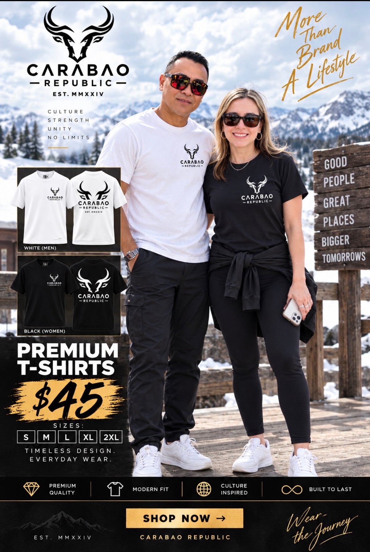 Carabao Republic Heritage Horns Tees