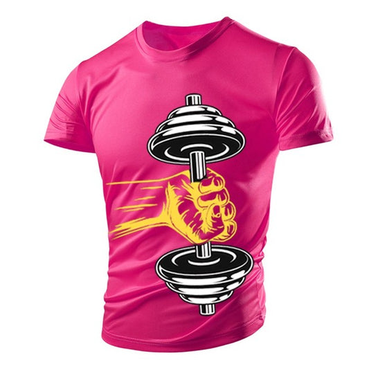 3D Printed Fitness Dumbbells & Polyester Men's T-Shirts