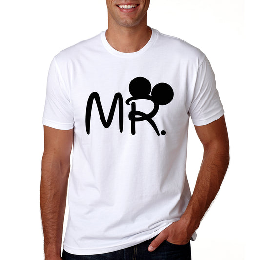 Summer Couples T-Shirts with Cartoon Print Design