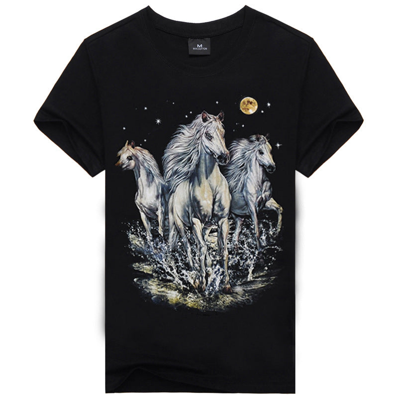 Men's 3D Printed Cotton T-Shirts in Various Styles
