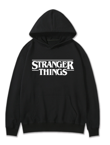 Couple's Letter Print Hoodies, Casual Loose Fit